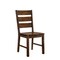 Saltoro Sherpi Wooden Side Chair With Block Legs, Brown, Pack Of Two-